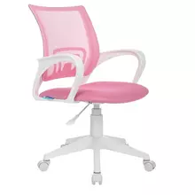 Кресло оператора Helmi HL-M95 R (W695) "Airy" спинка сетка розовая/сиденье ткань TW розовая пиастра пластик белый