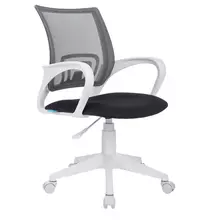 Кресло оператора Helmi HL-M95 R (W695) "Airy" спинка сетка серая/сиденье ткань TW серая пиастра пластик белый