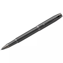Ручка-роллер Parker "IM Professionals Monochrome Titanium" черная 08 мм. подарочная упаковка