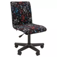 Кресло детское Chairman Kids 109 LT, PL черный, ткань велюр, game, пиастра, без подлокотников