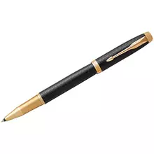 Ручка-роллер Parker "IM Premium Black/Gold GT" черная 08 мм. подарочная упаковка