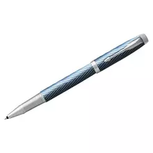 Ручка-роллер Parker "IM Premium Blue Grey СT" черная 08 мм. подарочная упаковка
