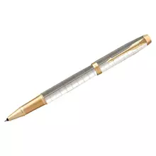 Ручка-роллер Parker "IM Premium Pearl GT" черная 08 мм. подарочная упаковка