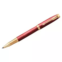 Ручка-роллер Parker "IM Premium Red GT" черная, 0,8 мм. подарочная упаковка