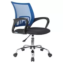 Кресло оператора Helmi HL-M95 R (695) "Airy" СН спинка сетка синяя/сиденье ткань TW черная пиастра