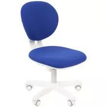 Кресло детское Chairman Kids 108 PL белый ткань голубая спинка пластик регулир. по высоте без подлокотников 00-07033199