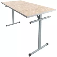 Стол обеденный под скамью Мета Мебель 4-местный 1200*700*760 каркас серый столешница ДСП/пластик мрамор