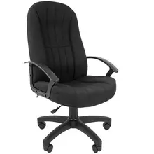 Кресло руководителя стандарт СТ-85 PL ткань 15-21 черная пиастра