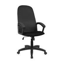 Кресло руководителя Helmi HL-E79 "Elegant" PL ткань TW черная/серая