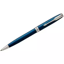Ручка шариковая Parker "Sonnet Subtle Blue CT" черная 10 мм. поворот. подарочная упаковка