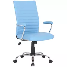 Кресло руководителя Helmi HL-E42 "Express" экокожа голубая