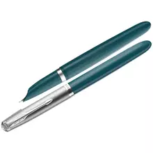 Ручка перьевая Parker "51 Teal Blue CT" черная 08 мм. подарочная упаковка