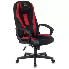 Кресло игровое ZOMBIE 9/BL+RED PL ткань/экокожа черный/красный топ-ган (до 180 кг.)