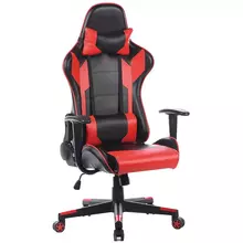 Кресло игровое Helmi HL-G01 "Victory" искусственная кожа черная/красная 2 подушки