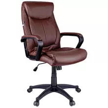 Кресло руководителя Helmi HL-E02 "Income" экокожа коричневая