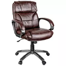 Кресло руководителя Helmi HL-E08 "Receipt" экокожа коричневая