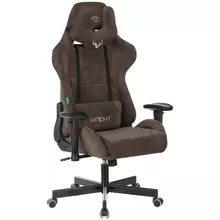 Кресло игровое ZOMBIE VIKING KNIGHT ML ткань коричневая LT10 реклайнер (до 180 кг.)