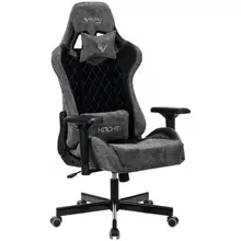 Кресло игровое ZOMBIE VIKING 7 KNIGHT B FABRIC ML ткань/экокожа черный реклайнер (до 150 кг.)