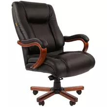 Кресло руководителя Chairman 503 WD кожа черная механизм качания до 180 кг.