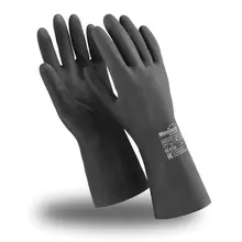 Перчатки неопреновые MANIPULA ХИМОПРЕН хлопчатобумажное напыление К80/Щ50 размер 10-105 (XL) черные CG-973