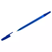 Ручка шариковая Стамм. "049" синяя 07 мм. тонированный корпус