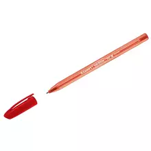 Ручка шариковая Luxor "InkGlide 100 Icy" красная 07 мм. трехгран.
