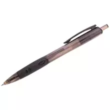 Ручка шариковая автоматическая Luxor "Micra" черная, 0,7 мм. грип
