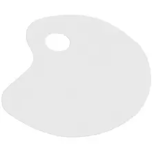 Палитра Гамма плоская овальная белая пластик