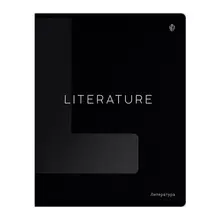 Тетрадь предметная 48 л. Greenwich Line "Сolor black" - Литература, софт-тач ламинация, выборочный УФ-лак, 70г./м2