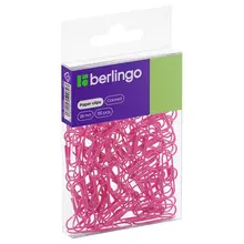 Скрепки 28 мм. Berlingo, 100 шт. цветные, ПВХ упак. розовые