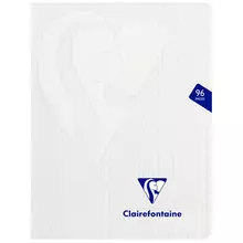 Тетрадь 48 л. 170*220 мм. клетка Clairefontaine "Mimesys" пластиковая обложка белая 90г./м2