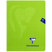Тетрадь 48 л. 170*220 мм. клетка Clairefontaine "Mimesys" пластиковая обложка зеленая 90г./м2