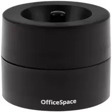 Скрепочница магнитная OfficeSpace без скрепок черная картонная коробка