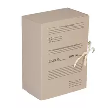 Короб архивный с завязками OfficeSpace, разборный, 150 мм. клапан из переплетного картона, до 1500 л.