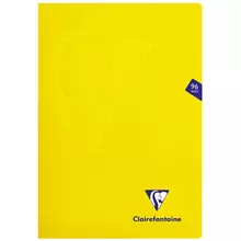 Тетрадь 48 л. А4 клетка Clairefontaine "Mimesys" пластиковая обложка желтая 90г./м2