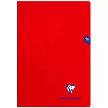 Тетрадь 48 л. А4 клетка Clairefontaine "Mimesys" пластиковая обложка красная 90г./м2