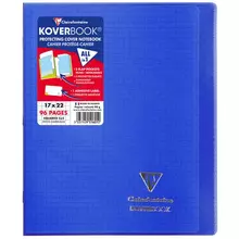 Бизнес-тетрадь 48 л. 170*220 мм. клетка Clairefontaine "Koverbook", пластик. обложка, темно-синяя, 90г./м2