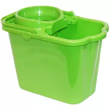 Ведро пластиковое Idea, прямоугольное, отжим, ярко-зеленый, 9,5 л