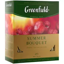 Чай Greenfield "Summer Bouquet" травяной аром. малина шиповник яблоко 100 пакетиков по 2 г