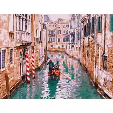 Картина по номерам на картоне Три Совы "По каналам Венеции" 30*40 см. с акриловыми красками и кистями