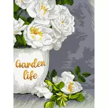 Картина по номерам на картоне Три Совы "Садовые цветы" 30*40 с акриловыми красками и кистями
