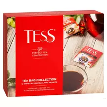 Подарочный набор чая Tess "Tea bag collection" 12 видов 60 пакетиков картонная коробка