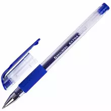 Ручка гелевая с грипом Brauberg "Extra GT", синяя, стандартный узел 0,5 мм. линия 0,35 мм.