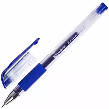 Ручка гелевая с грипом Brauberg "Extra GT NEEDLE", синяя, игольчатый узел 0,5 мм. линия 0,35 мм.
