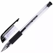 Ручка гелевая с грипом Brauberg "Extra GT", черная, стандартный узел 0,5 мм. линия 0,35 мм.