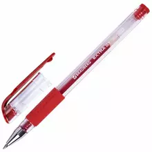 Ручка гелевая с грипом Brauberg "Extra GT", красная, стандартный узел 0,5 мм. линия 0,35 мм.
