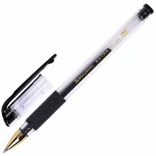 Ручка гелевая с грипом Brauberg "Extra GT GLD" черная стандартный узел 05 мм. линия 035 мм.