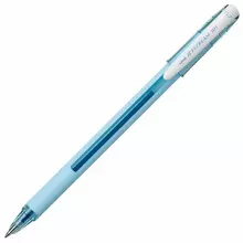 Ручка шариковая масляная с грипом UNI "JetStream" синяя корпус бирюзовый линия 035 мм.