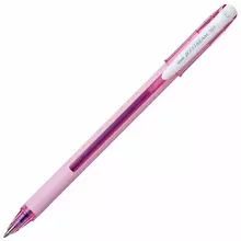 Ручка шариковая масляная с грипом UNI "JetStream" синяя корпус розовый линия 035 мм.