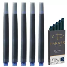 Картриджи чернильные Parker "Cartridge Quink" комплект 5 шт. темно-синие
